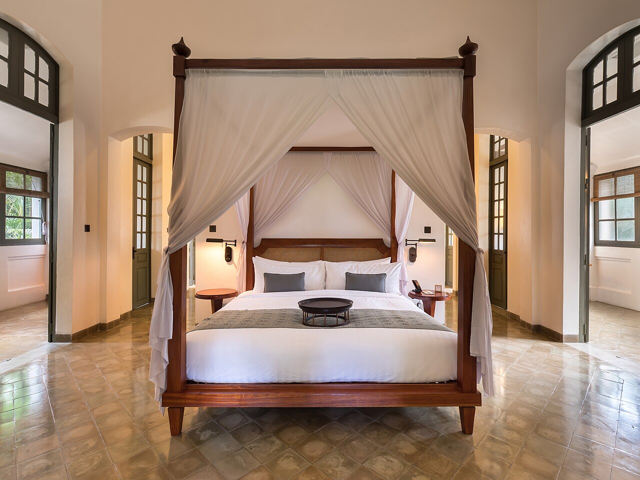 Canopy bed, made